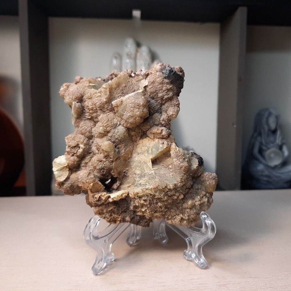 RareBabbingtonite & Prehnite Mineral Specimen.